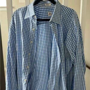 Peter Millar Blue Gingham Casual Shirt